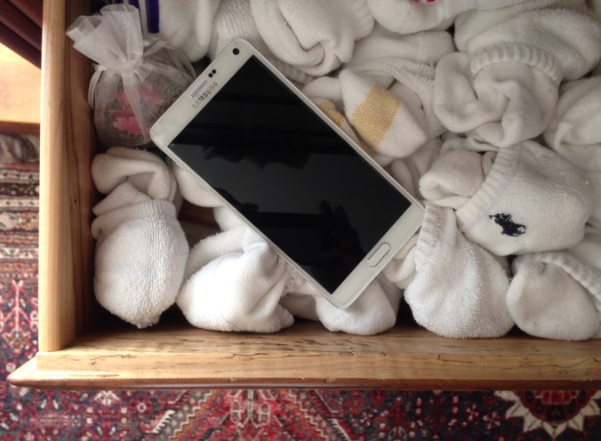 Samsung in the sock drawer © Terri Nakamura