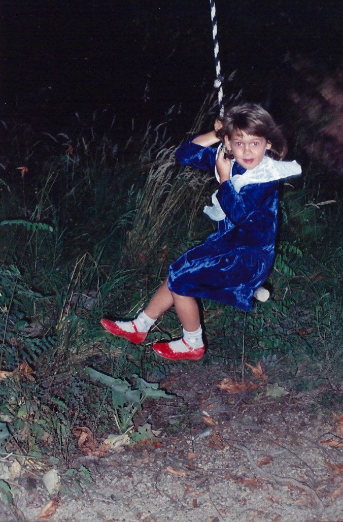 Christina on the rope swing
