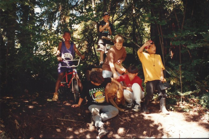 Kids at the rope swing