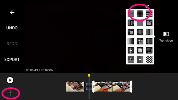 4-Choose a transition between edits